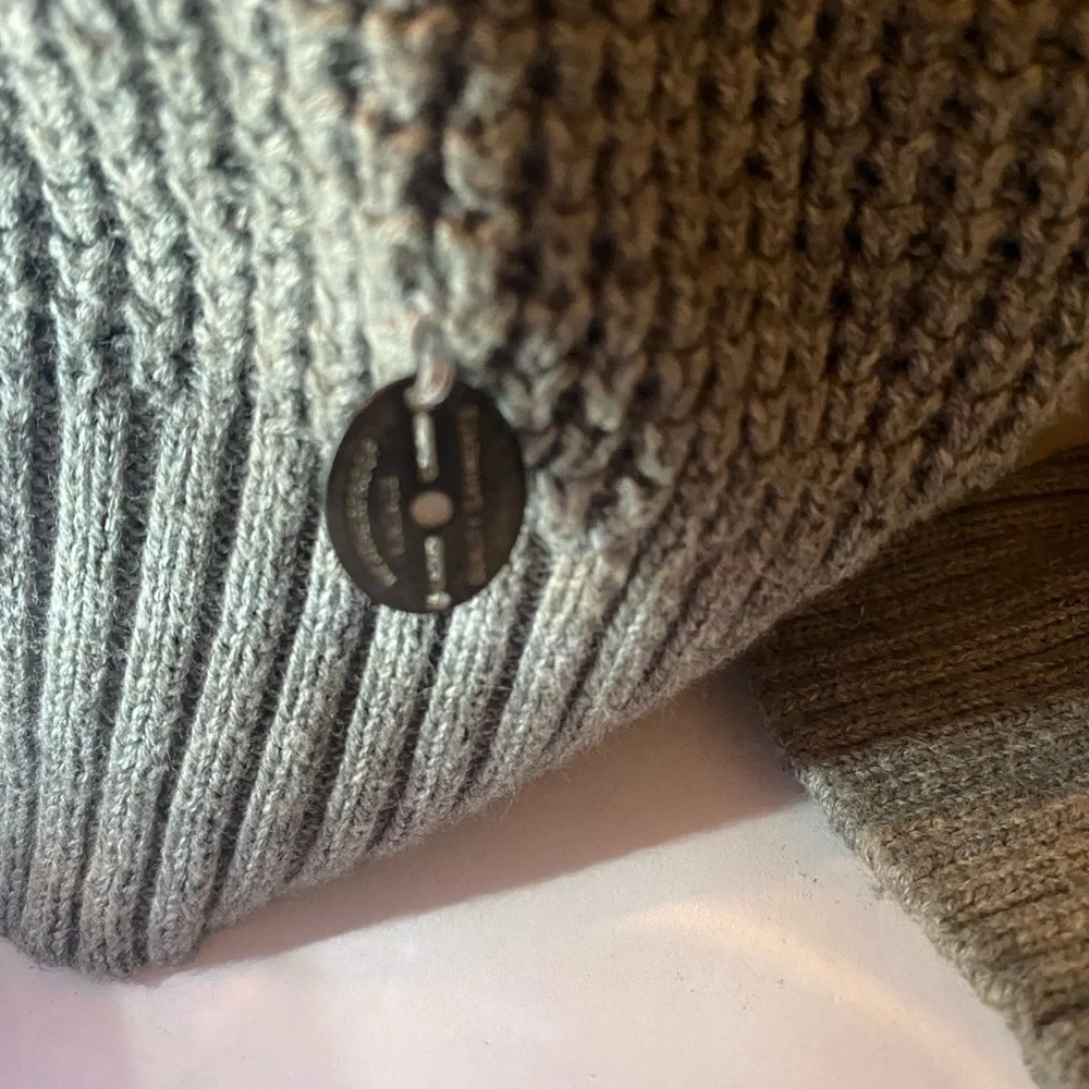 Weatherproof Men's Gray Half-Zip Waffle Knit Sweater